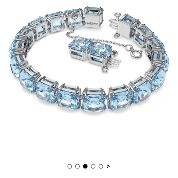 New AUTHENTIC GENUINE SWAROVSKI Milinia blue 💙 tennis bracelet AWESOME GIFT 🎁 - Picture 1 of 9